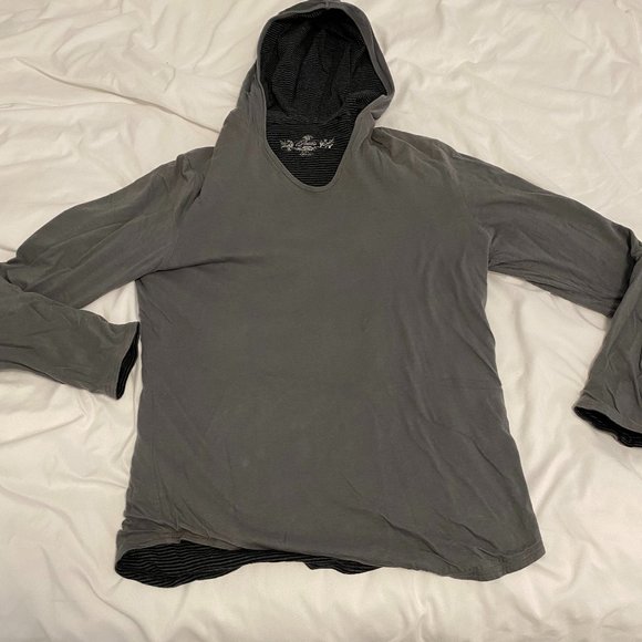 Mens grey hooded sweater - Picture 1 of 2